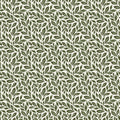 Juju's Petals Leaves Cream quilting cotton by Judi Madsen for Riley Blake Designs featuring olive and sage green leafy vines on a cream background.