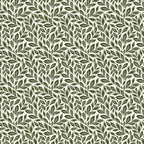 Juju's Petals Leaves Cream quilting cotton by Judi Madsen for Riley Blake Designs featuring olive and sage green leafy vines on a cream background.