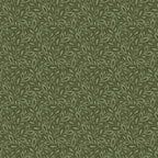 Juju's Petals Leaves Green quilting cotton by Judi Madsen for Riley Blake Designs featuring flowing sage and olive green leafy vines.