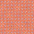 Juju's Petals Calico Orange quilting cotton by Judi Madsen for Riley Blake Designs, featuring small purple, pink, yellow, and cream flowers on coral orange.