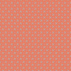 Juju's Petals Calico Orange quilting cotton by Judi Madsen for Riley Blake Designs, featuring small purple, pink, yellow, and cream flowers on coral orange.