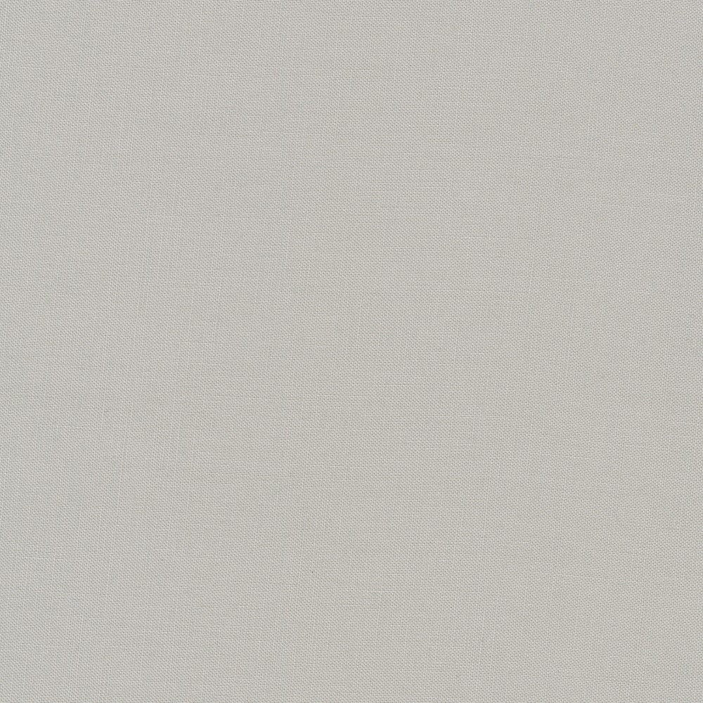 Kona Cotton Ash light cool gray solid quilting fabric by Robert Kaufman Fabrics.