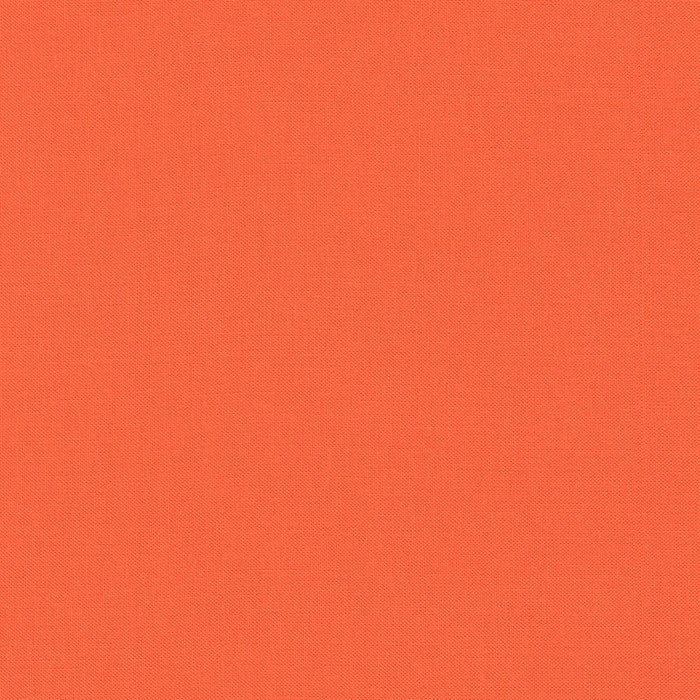 Kona Cotton Nectarine peachy orange solid quilting fabric by Robert Kaufman Fabrics.