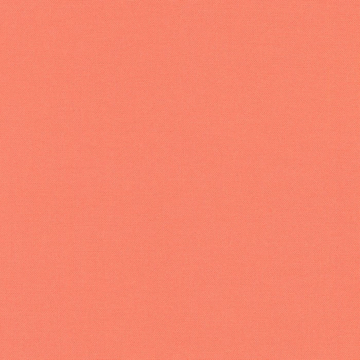 Kona Cotton Salmon soft salmon pink solid quilting fabric by Robert Kaufman Fabrics.