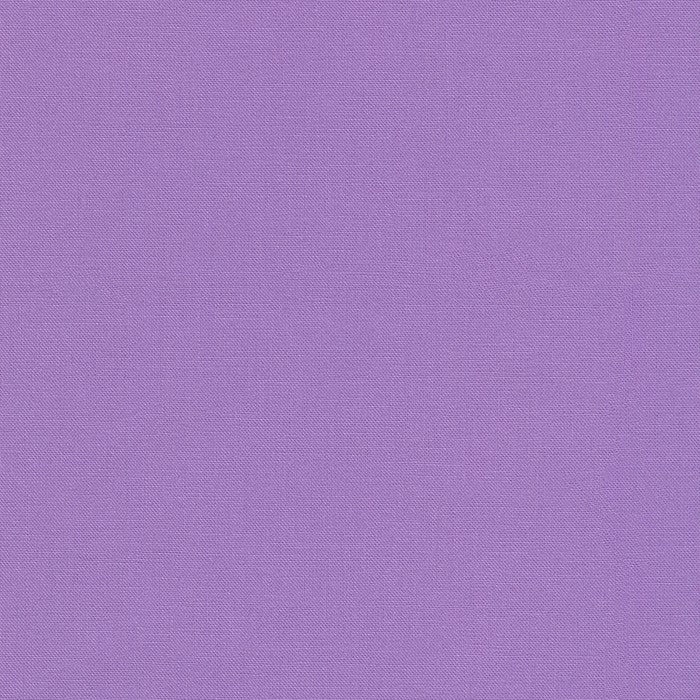 Kona Cotton Wisteria soft medium lavender solid quilting fabric by Robert Kaufman Fabrics.